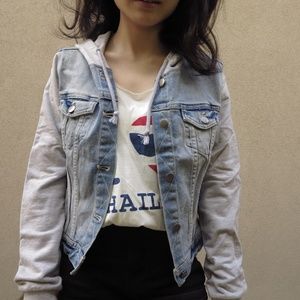 Hybrid cotton & denim jacket